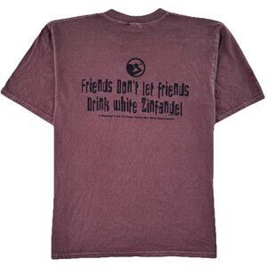 Crazy Shirts Friends Don’t Friends Drink White Zinfandel Tee Men’s M Wine Dyed